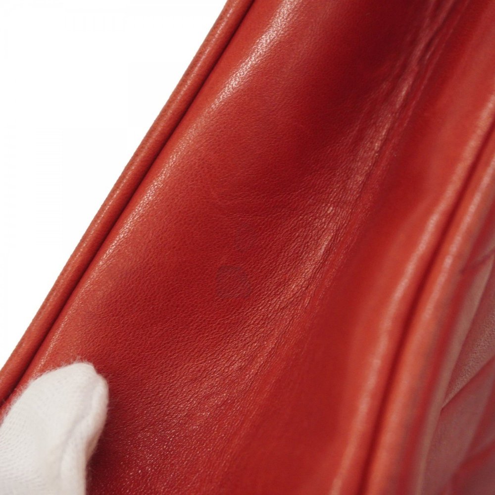 Chanel Matelasse Chain Shoulder Bag, Lambskin, Red, Women's - Picture 12 of 16